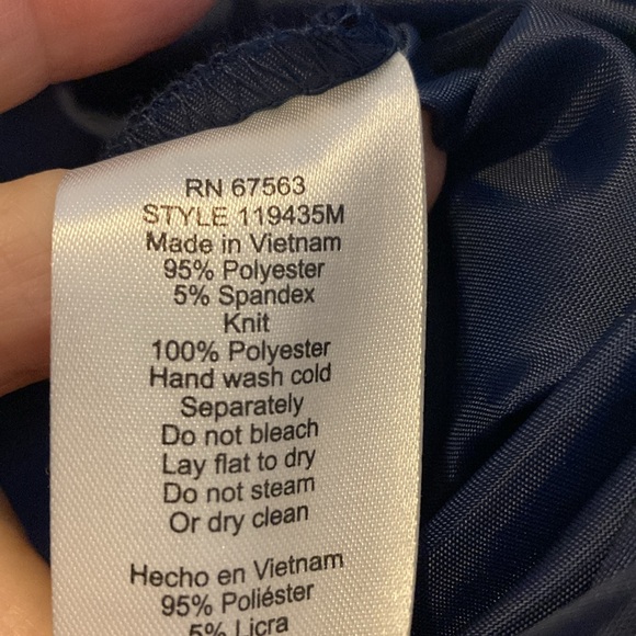 New : Navy and Ombré Blue Lined Gown - Picture 12 of 13